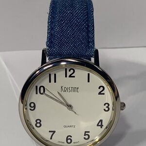 New denim blue watch silver gold
